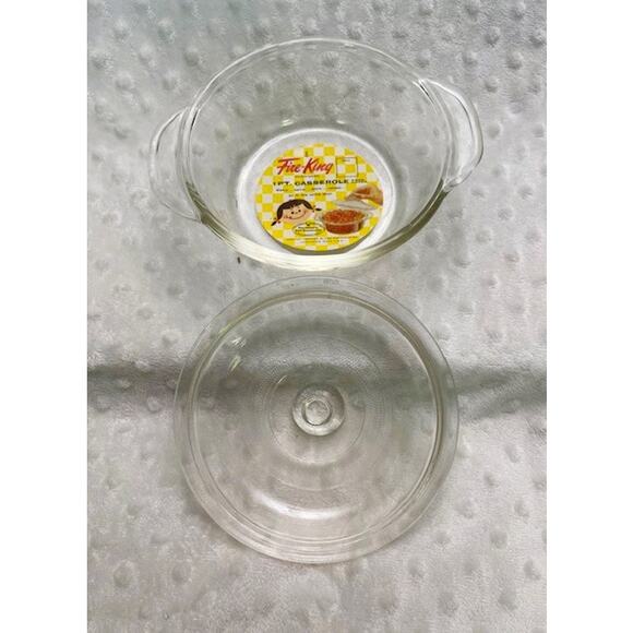 Vintage Fire-King (H-405) Ovenware 1pt. Casserole Dish, Knob Cover (1960s)-NEW - Picture 9 of 9